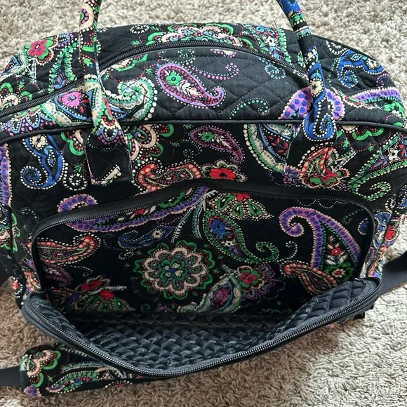 Vera Bradley Grand Weekender Travel Bag in Retired Kiev Paisley Print - Picture 14 of 15